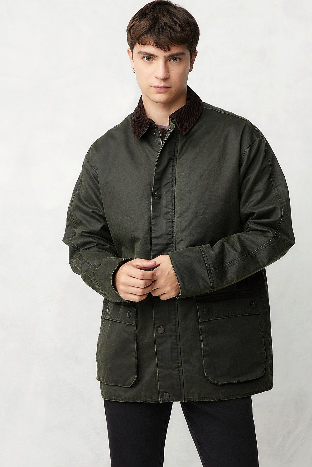 BEARCLIFF - Chaqueta Casual Algodón Hombre Bearcliff Cuello Clásico