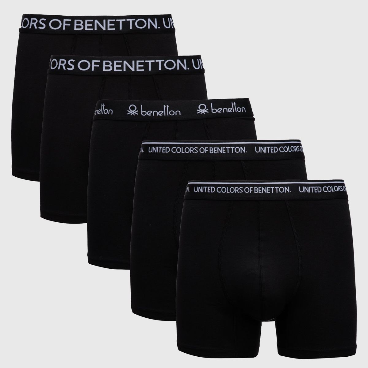 BENETTON - Pack De 5 Boxers Algodón Hombre Benetton