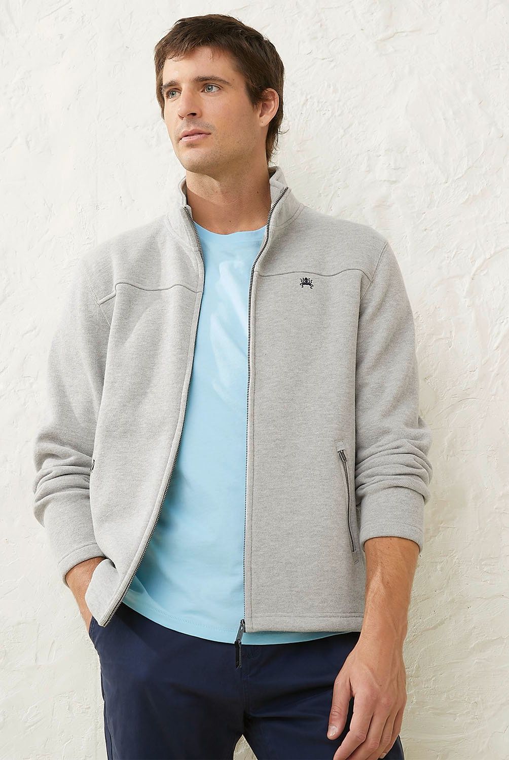 CASCAIS - Polar Cascais Algodón Hombre Manga Larga Cuello Alto Casual