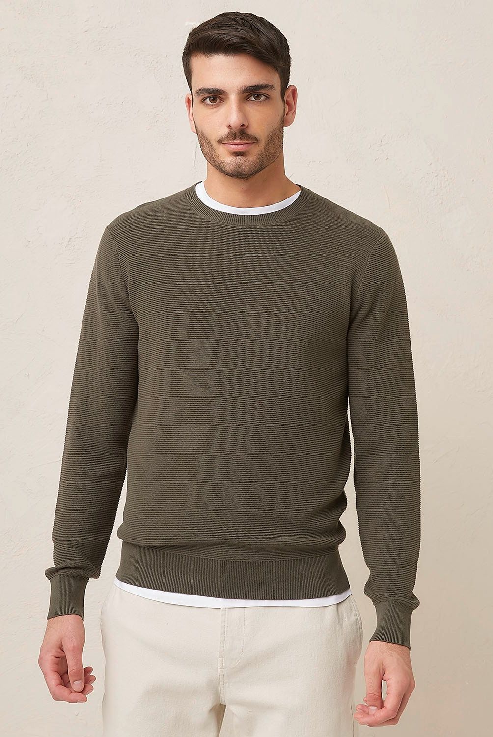 BASEMENT - Sweater Basement Algodón Manga Larga Hombre Diseño Liso