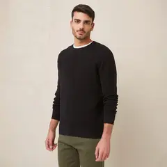 BASEMENT - Sweater Acanalado Algodón Hombre