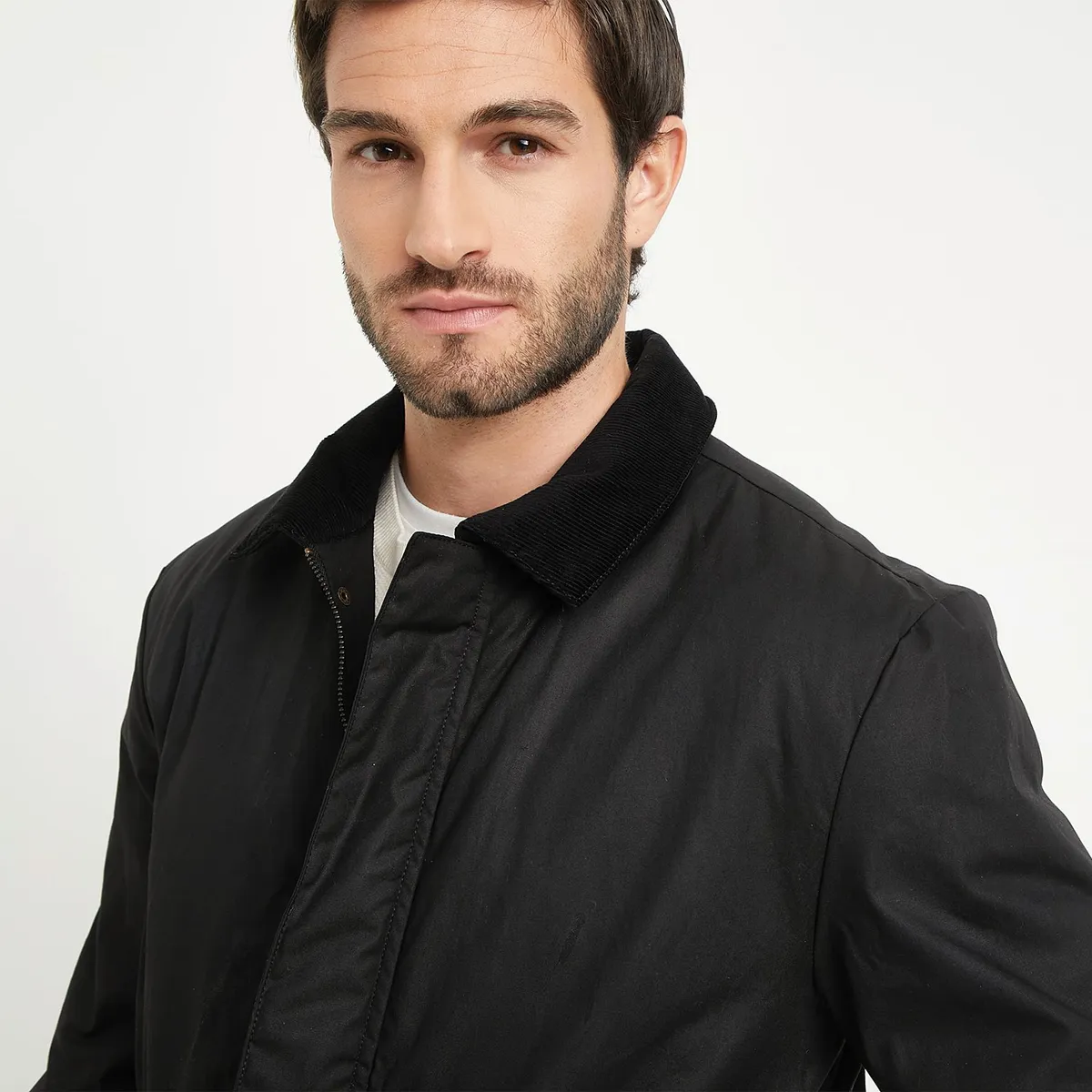 BASEMENT - Chaqueta Algodón Encerado Basement Casual Hombre Manga Larga