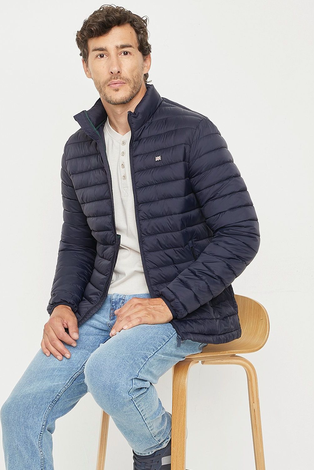 UNIVERSITY CLUB - Parka Acolchada University Club Hombre Cuello Alto Casual