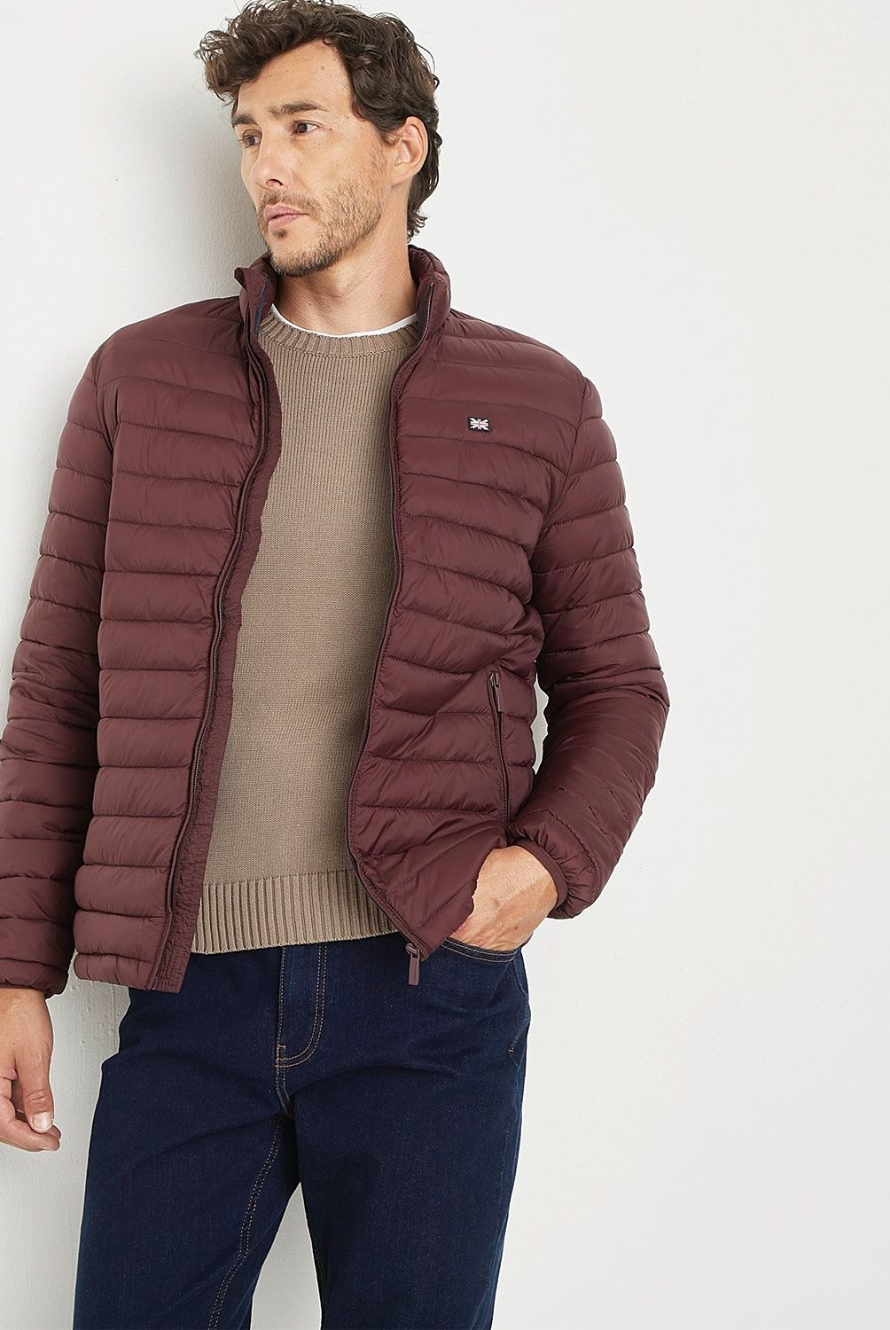 UNIVERSITY CLUB - Parka Acolchada University Club Hombre Cuello Alto Casual