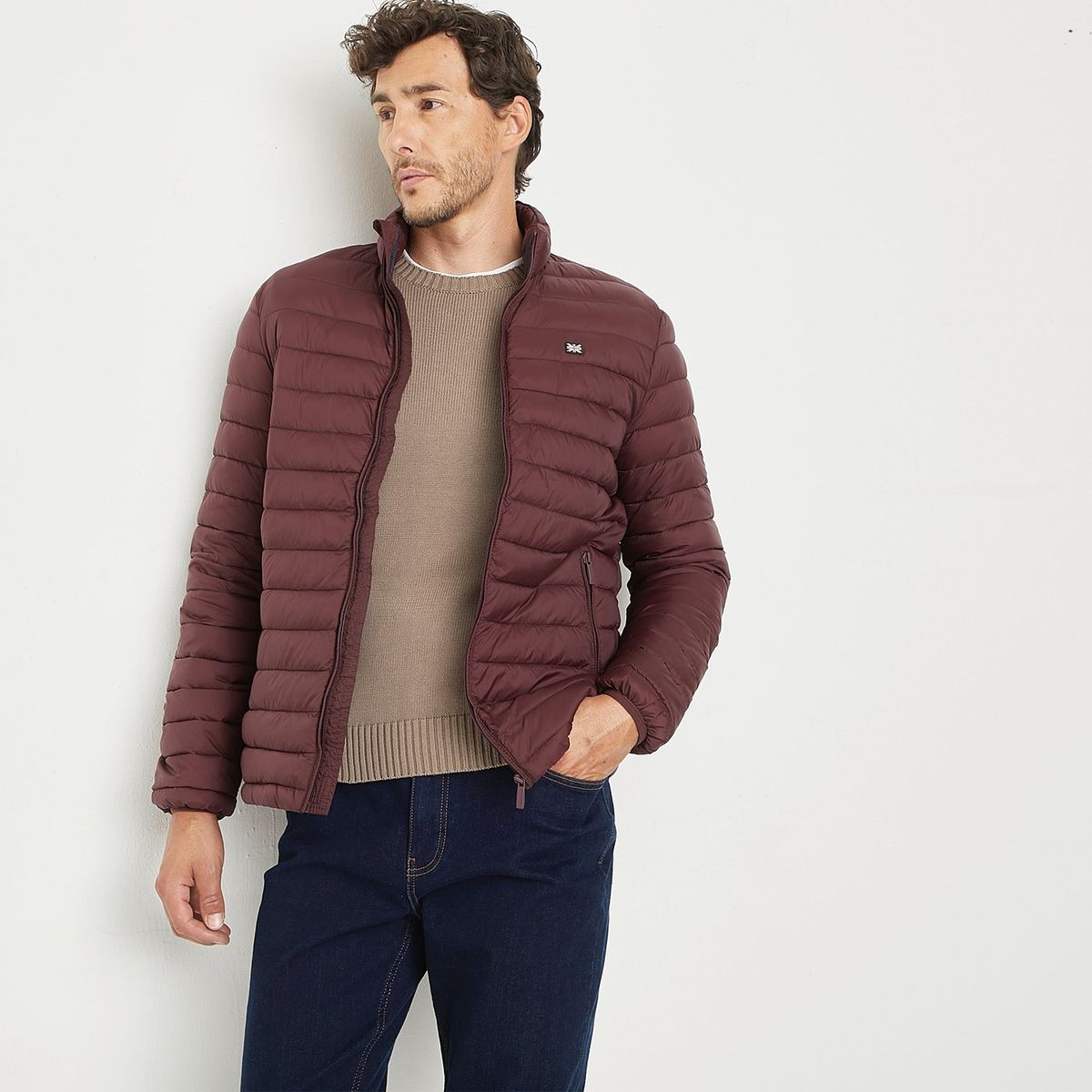 UNIVERSITY CLUB - Parka Acolchada University Club Hombre Cuello Alto Casual