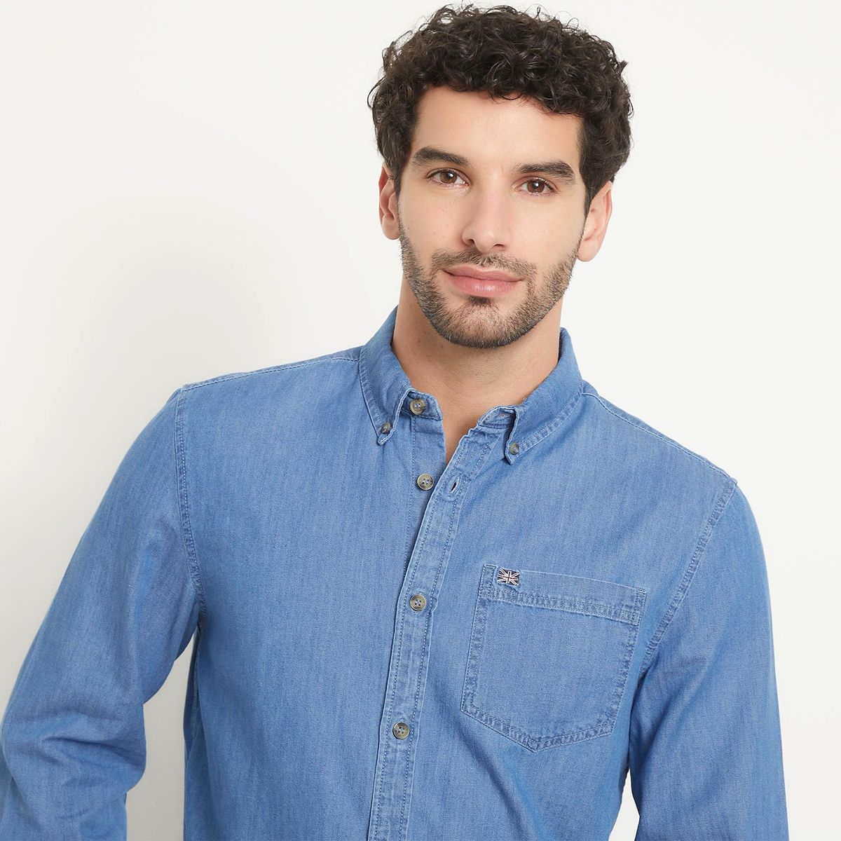 UNIVERSITY CLUB - Camisa Casual Manga Larga Algodón Hombre University Club