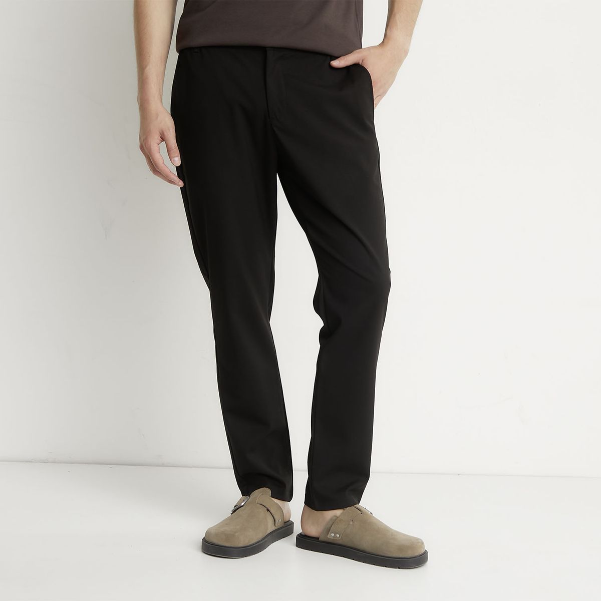 BASEMENT - Pantalón Chino Hombre Basement Skinny Fit Negro
