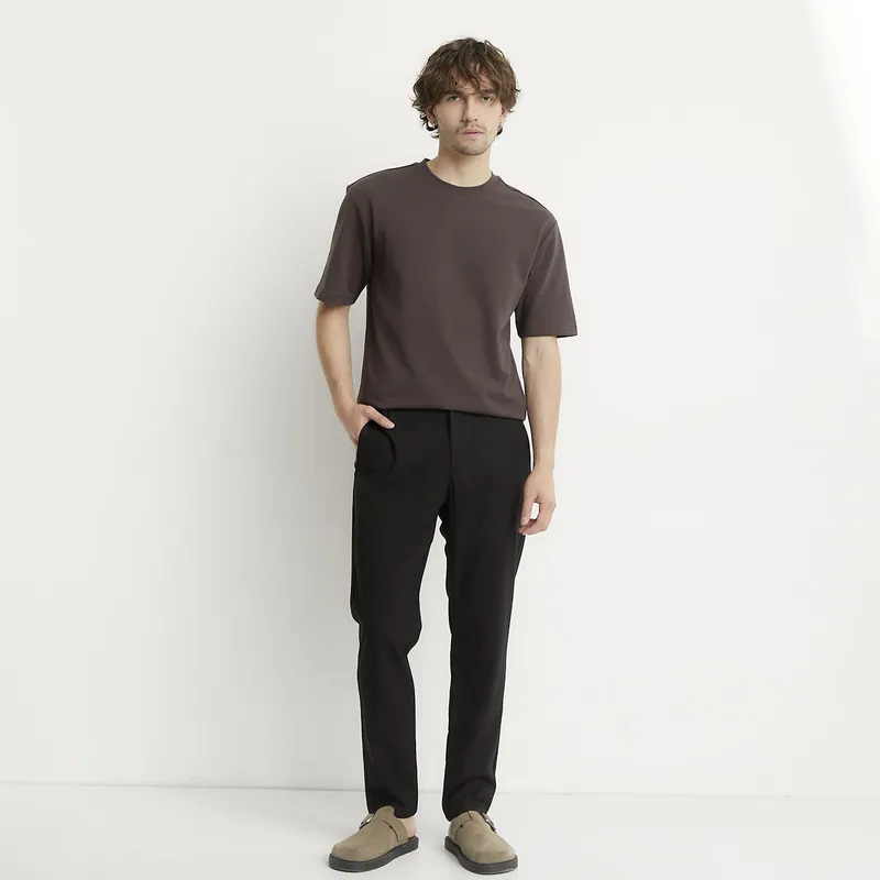 BASEMENT - Pantalón Chino Hombre Basement Slim Fit Negro
