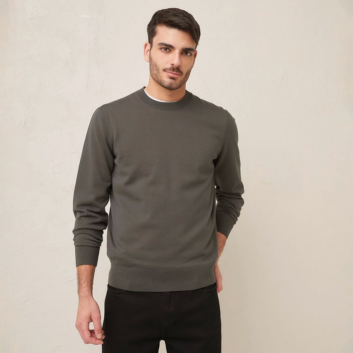 BASEMENT - Sweater Basement Algodón Manga Larga Hombre Casual