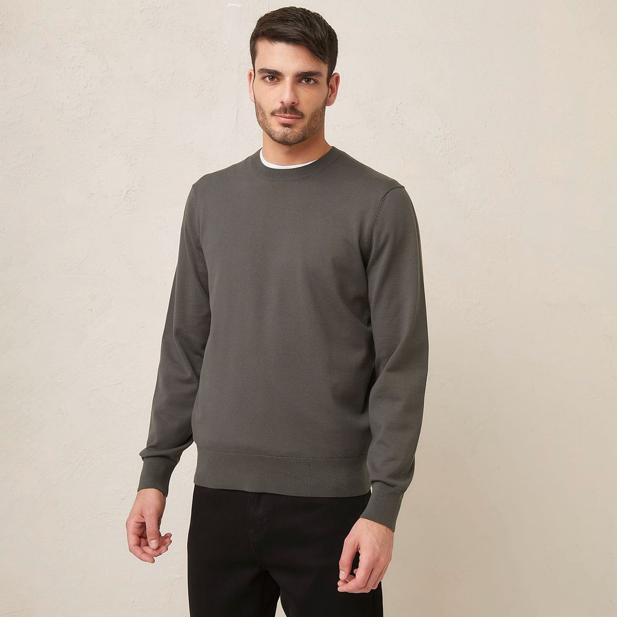 BASEMENT - Sweater Basement Algodón Manga Larga Hombre Casual