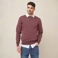 BASEMENT - Sweater Algodón Manga Larga Hombre Casual