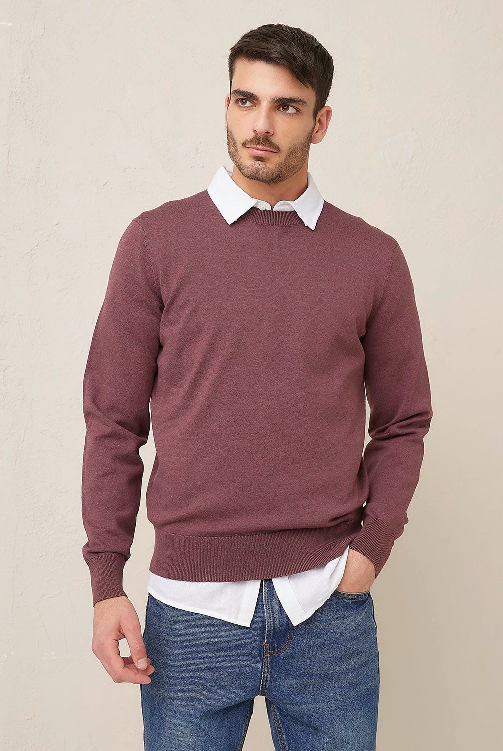 BASEMENT - Sweater Basement Algodón Manga Larga Hombre Casual