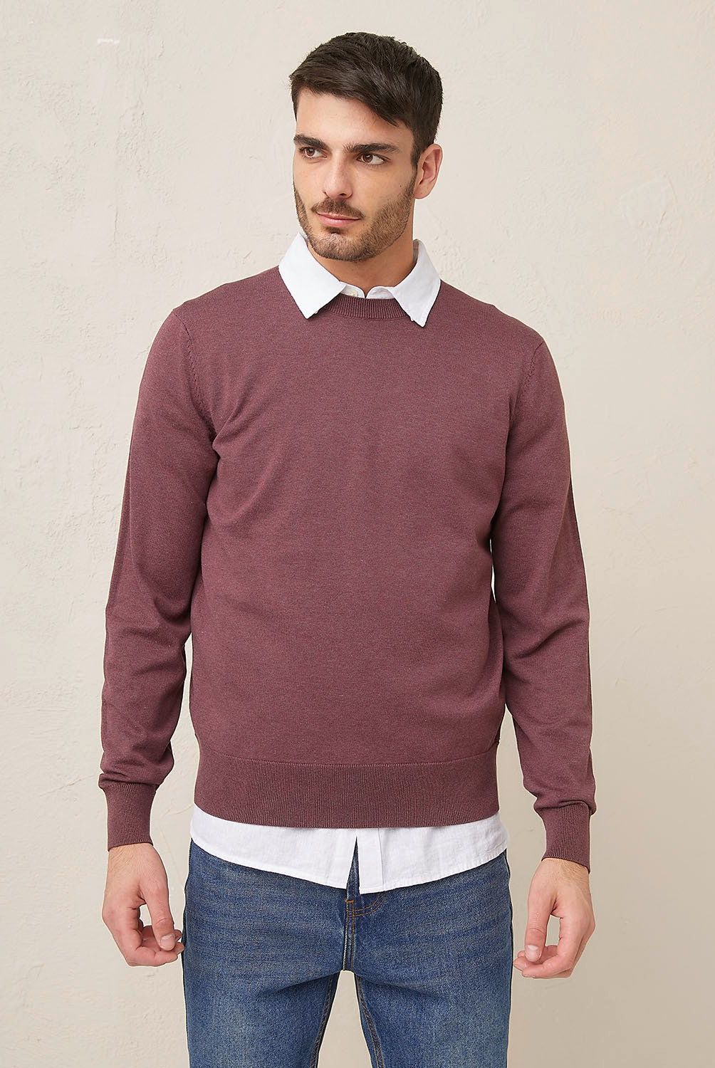 BASEMENT - Sweater Basement Algodón Manga Larga Hombre Casual