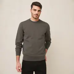 BASEMENT - Sweater Algodón Manga Larga Hombre Casual