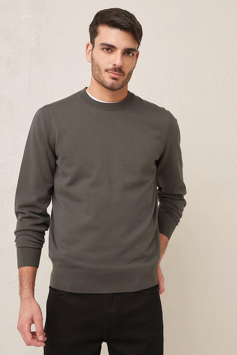 BASEMENT - Sweater Basement Algodón Manga Larga Hombre Casual
