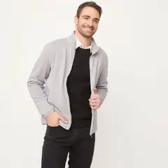 NEWPORT - Polar Casual Hombre Cuello Alto Cierre Completo