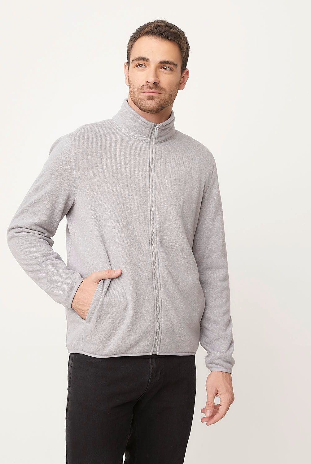 NEWPORT - Polar Newport Casual Hombre Cuello Alto Cierre Completo