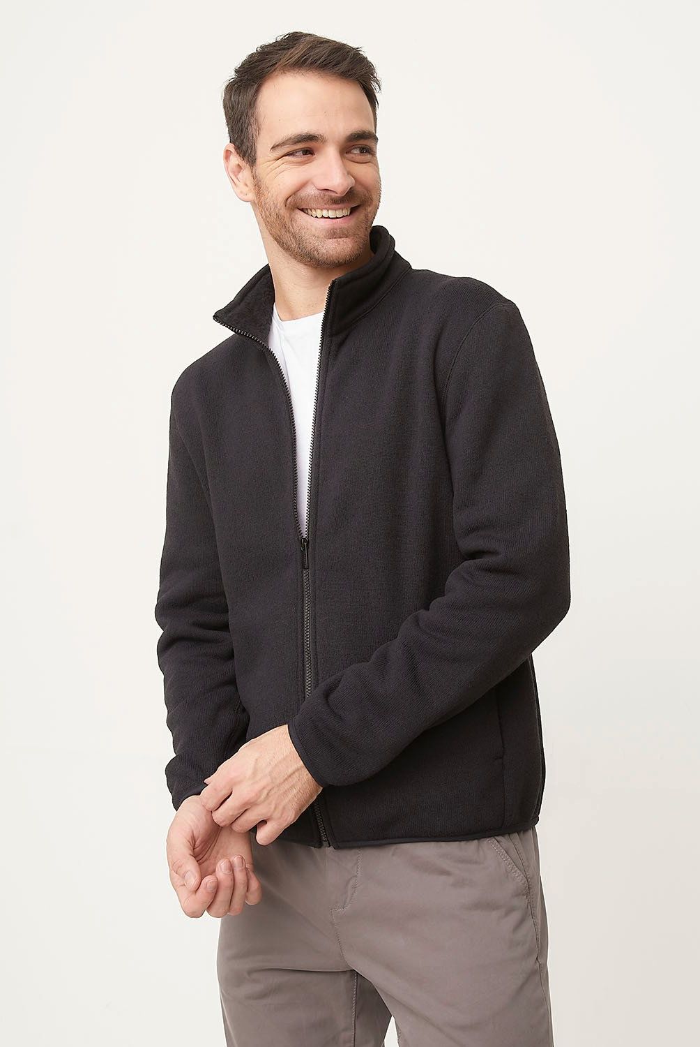 NEWPORT - Polar Newport Casual Hombre Cuello Alto Cierre Completo