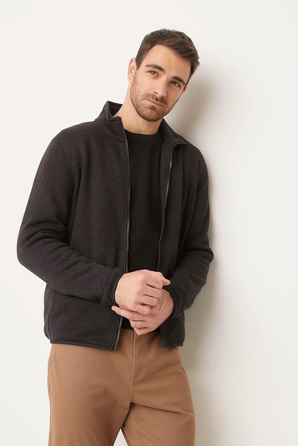 NEWPORT - Polar Newport Casual Hombre Cuello Alto Cierre Completo