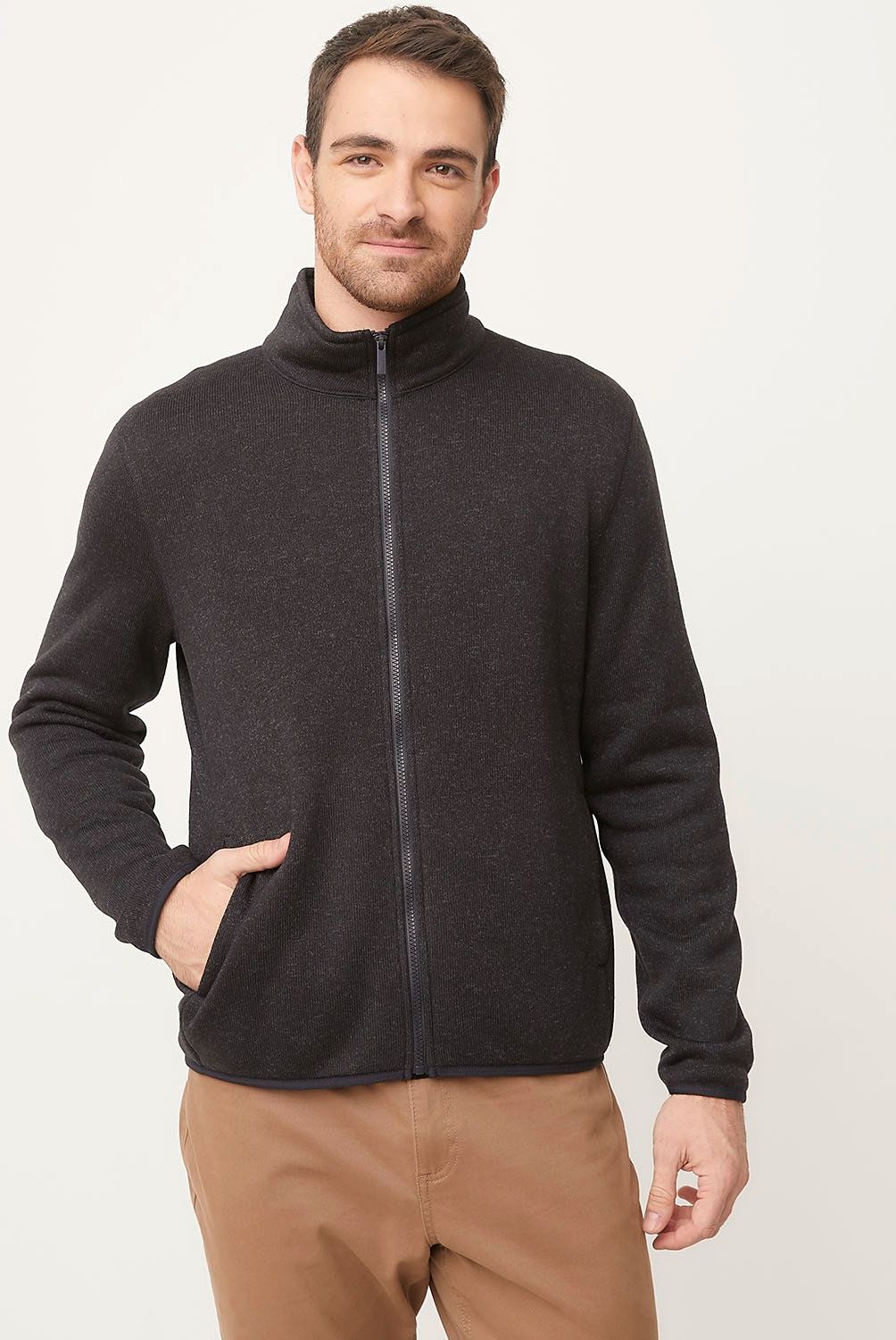 NEWPORT - Polar Newport Casual Hombre Cuello Alto Cierre Completo