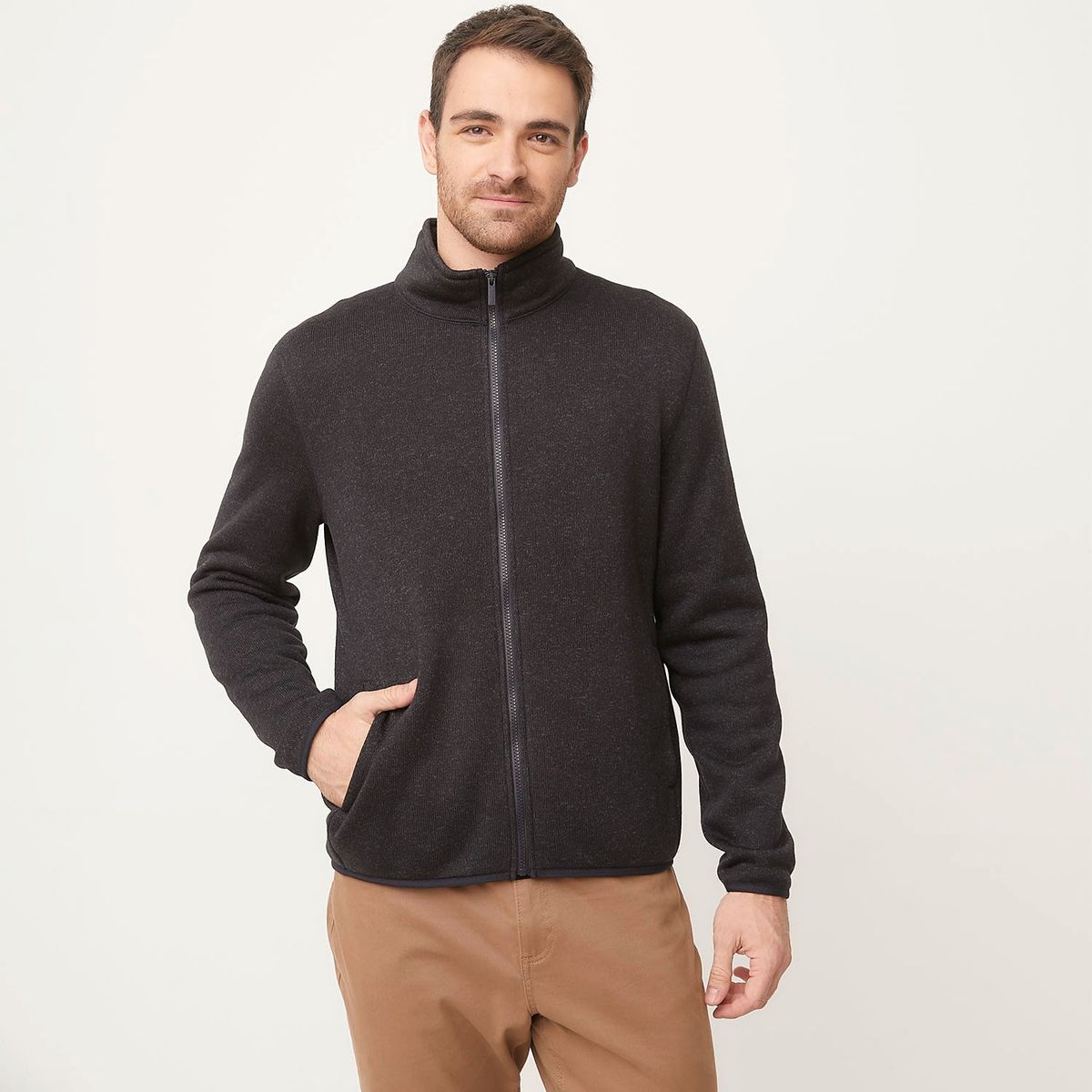 NEWPORT - Polar Newport Casual Hombre Cuello Alto Cierre Completo