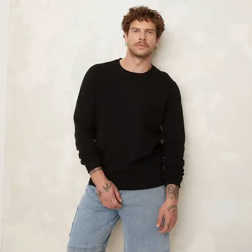 AMERICANINO - Sweater Algodón Manga Larga Hombre Casual