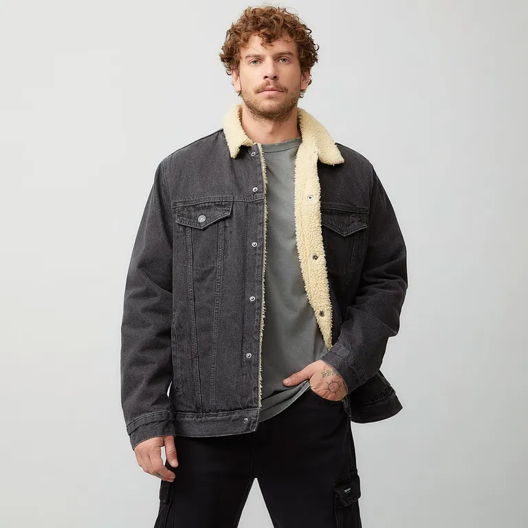 Jean Jacket Chaqueta De Mezclilla Hombre Con Chiporro Chaqueta