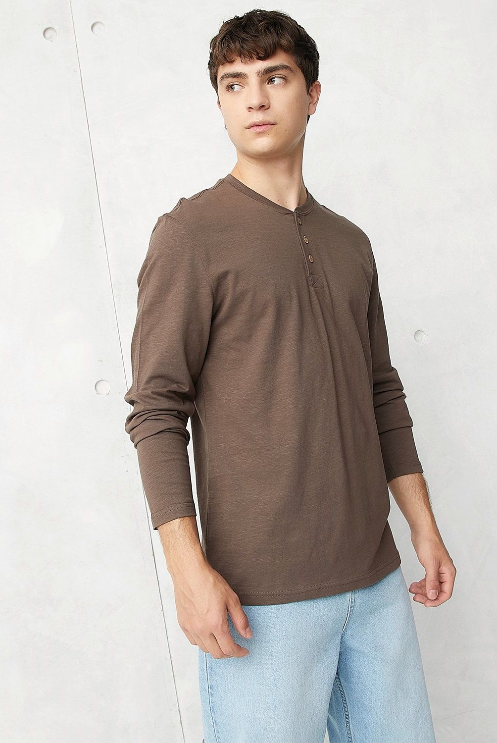 BEARCLIFF - Polera Manga Larga Algodón Bearcliff Estilo Casual Hombre