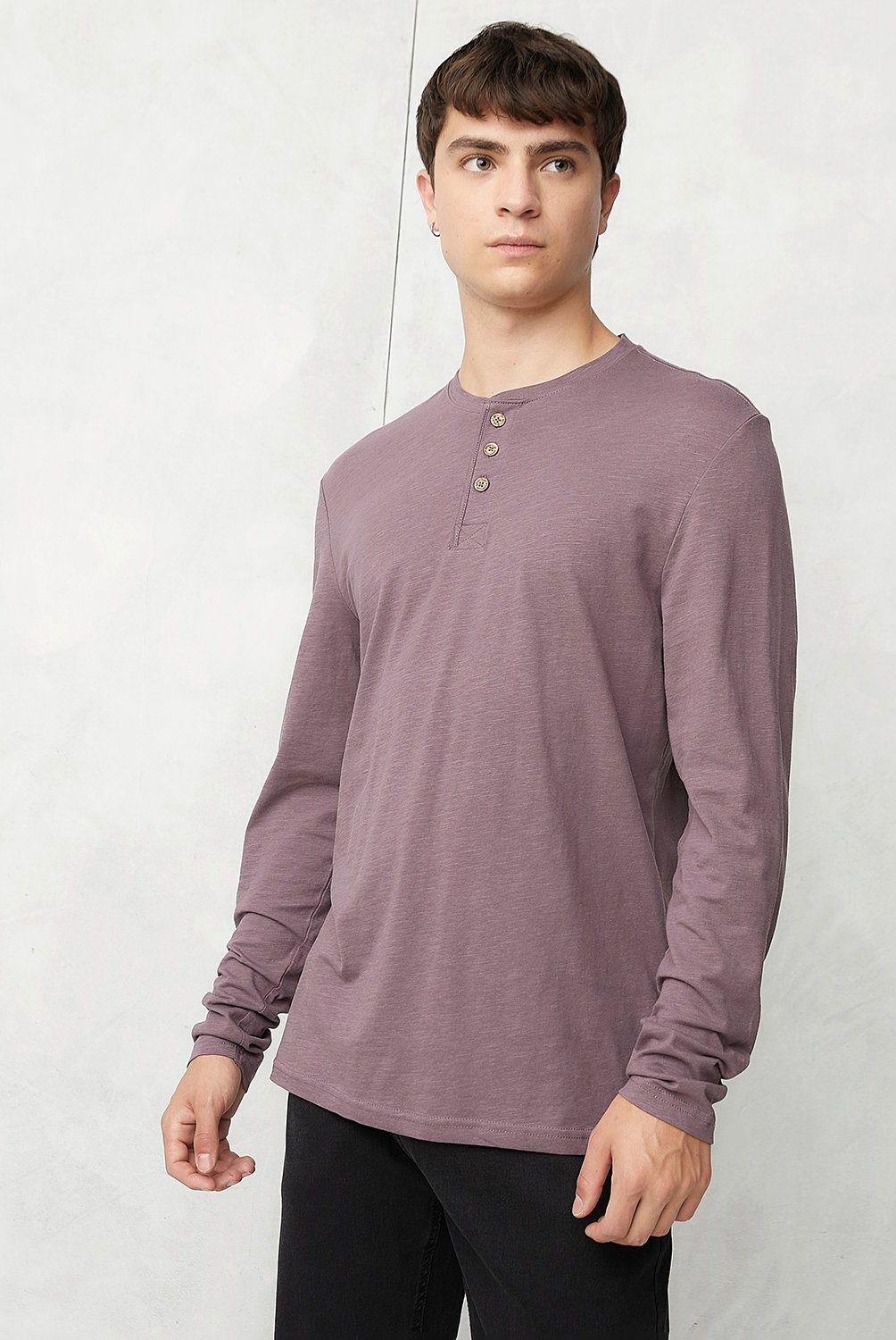 BEARCLIFF - Polera Manga Larga Algodón Bearcliff Estilo Casual Hombre