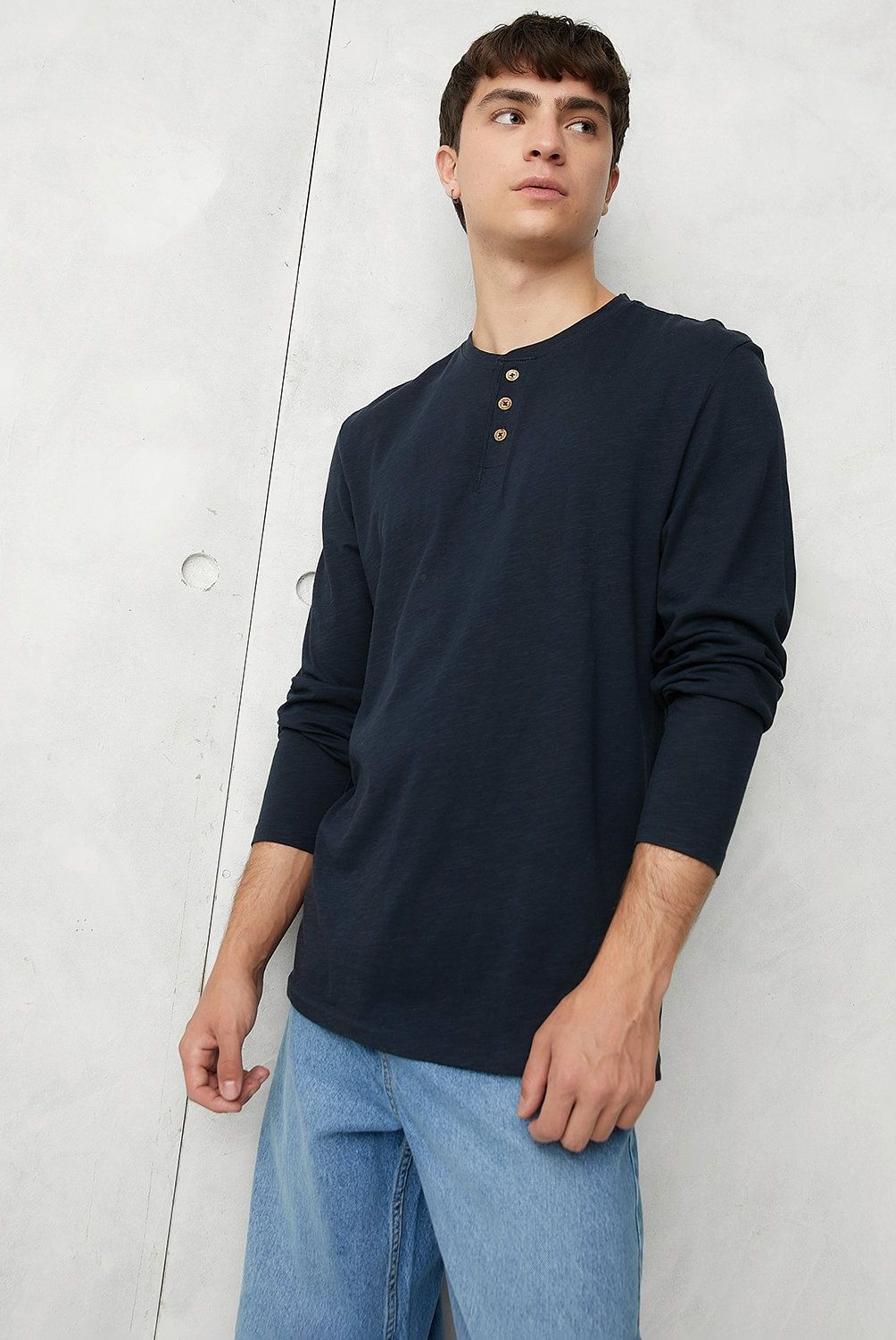 BEARCLIFF - Polera Manga Larga Algodón Bearcliff Estilo Casual Hombre