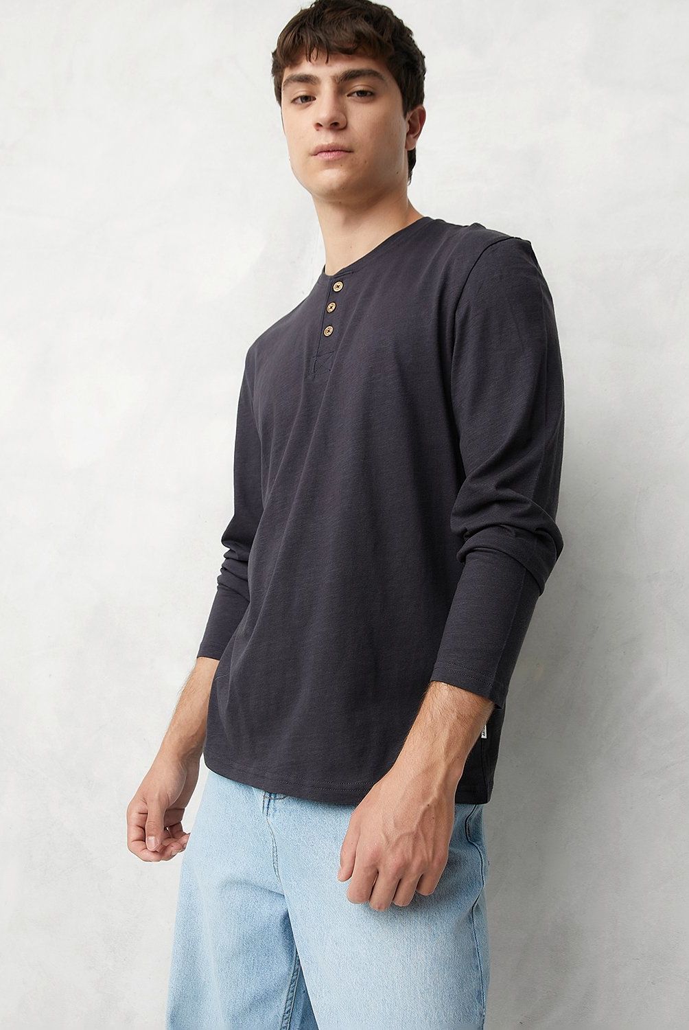 BEARCLIFF - Polera Manga Larga Algodón Bearcliff Estilo Casual Hombre