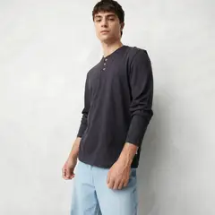 BEARCLIFF - Polera Manga Larga Algodón Estilo Casual Hombre
