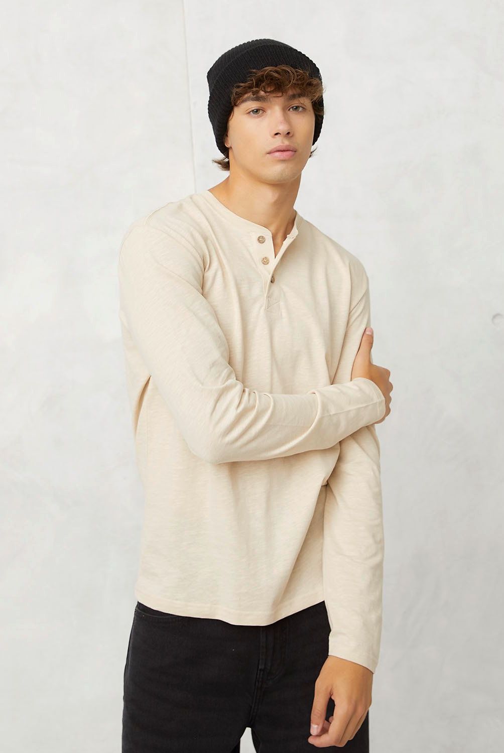 BEARCLIFF - Polera Manga Larga Algodón Bearcliff Estilo Casual Hombre