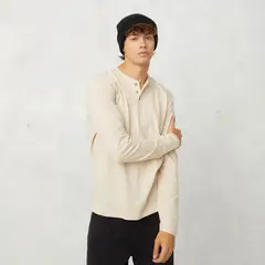 BEARCLIFF - Polera Manga Larga Algodón Estilo Casual Hombre