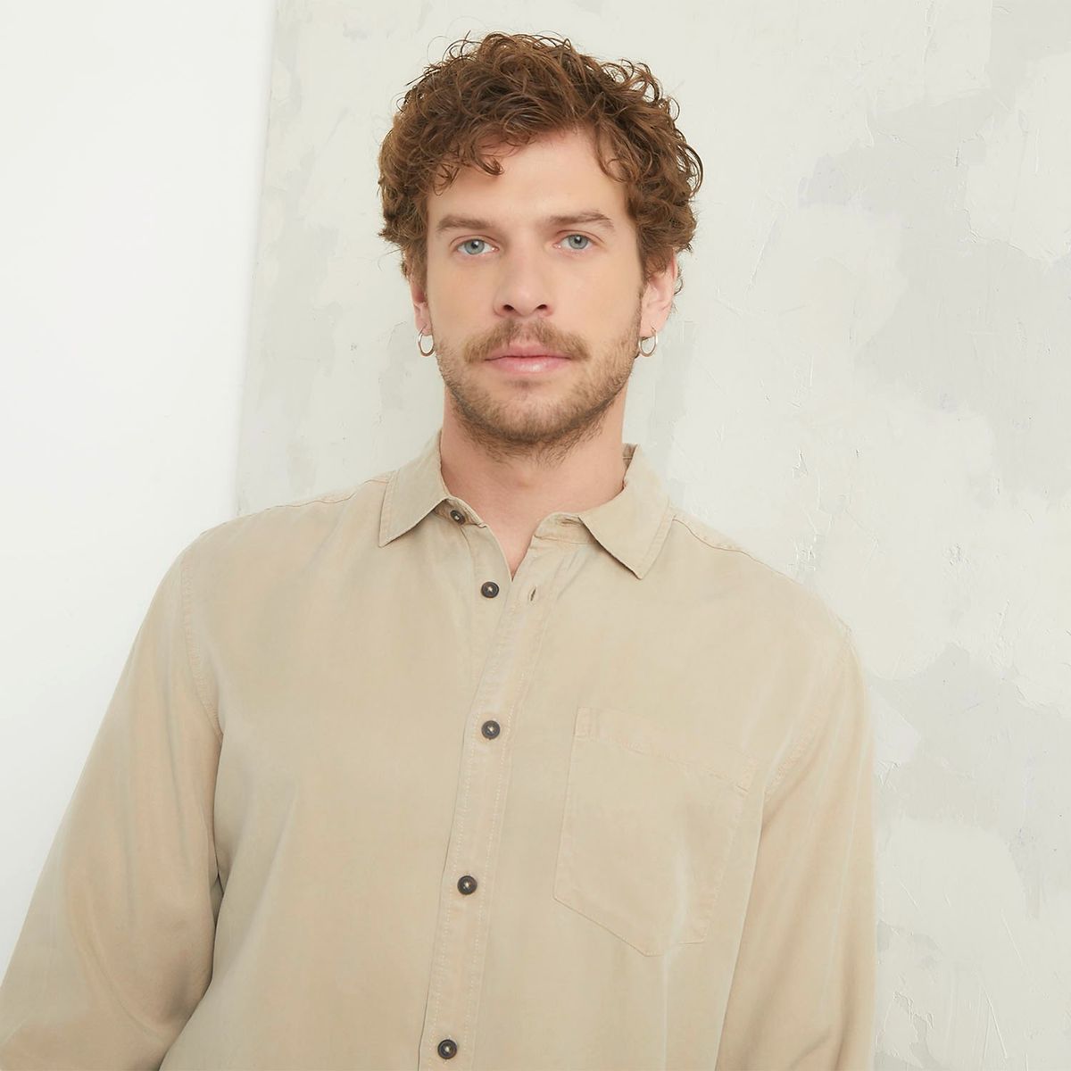 AMERICANINO - Camisa Manga Larga Regular Fit Hombre Americanino Tencel