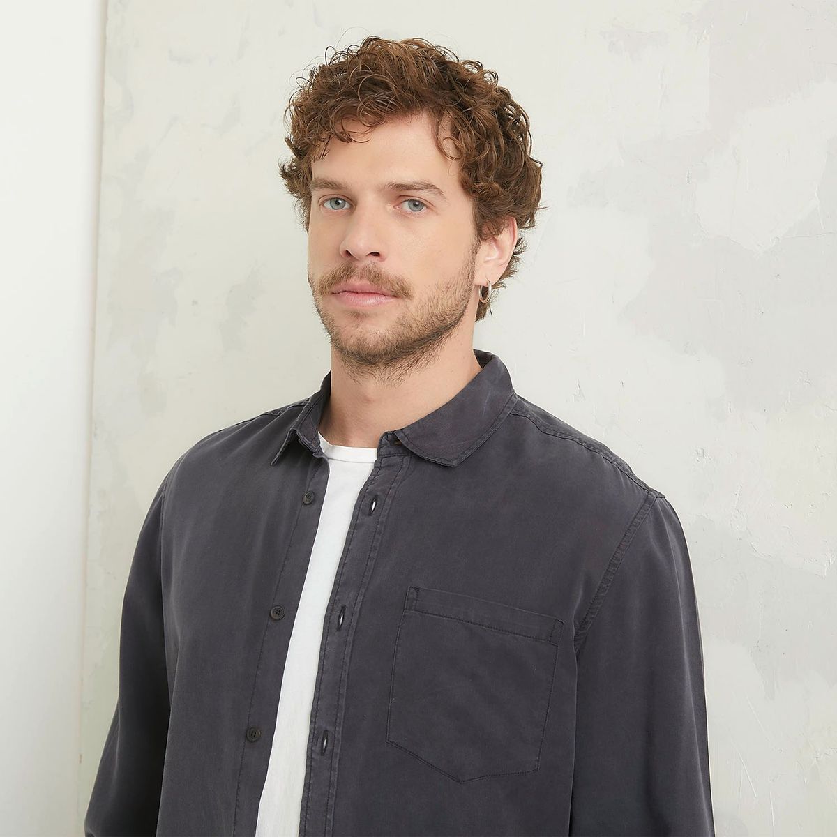 AMERICANINO - Camisa Manga Larga Regular Fit Hombre Americanino Tencel