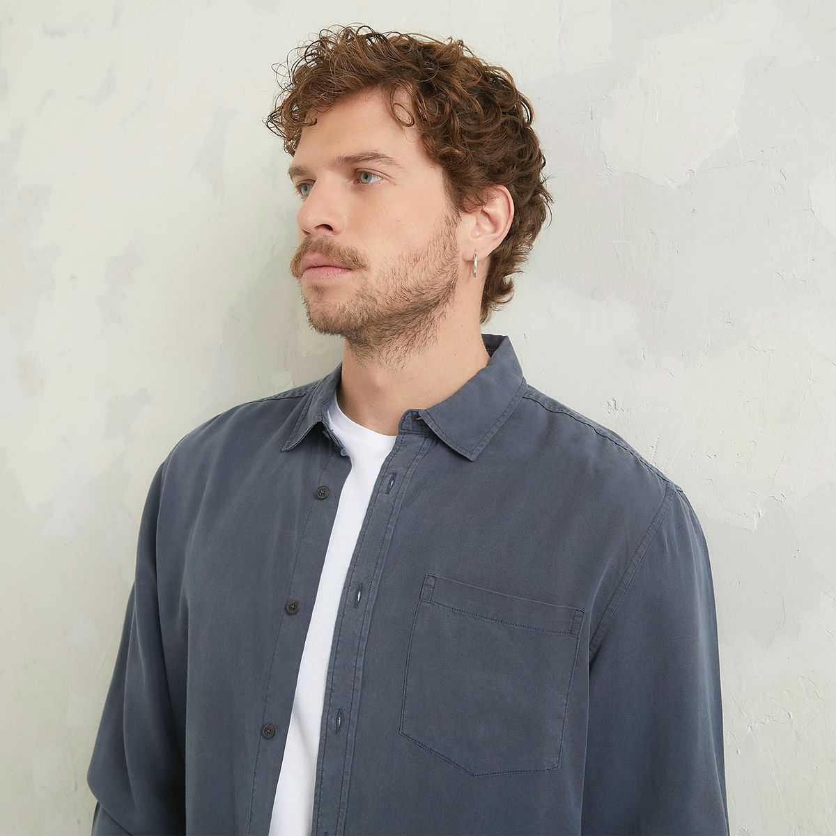 AMERICANINO - Camisa Manga Larga Regular Fit Hombre Americanino Tencel