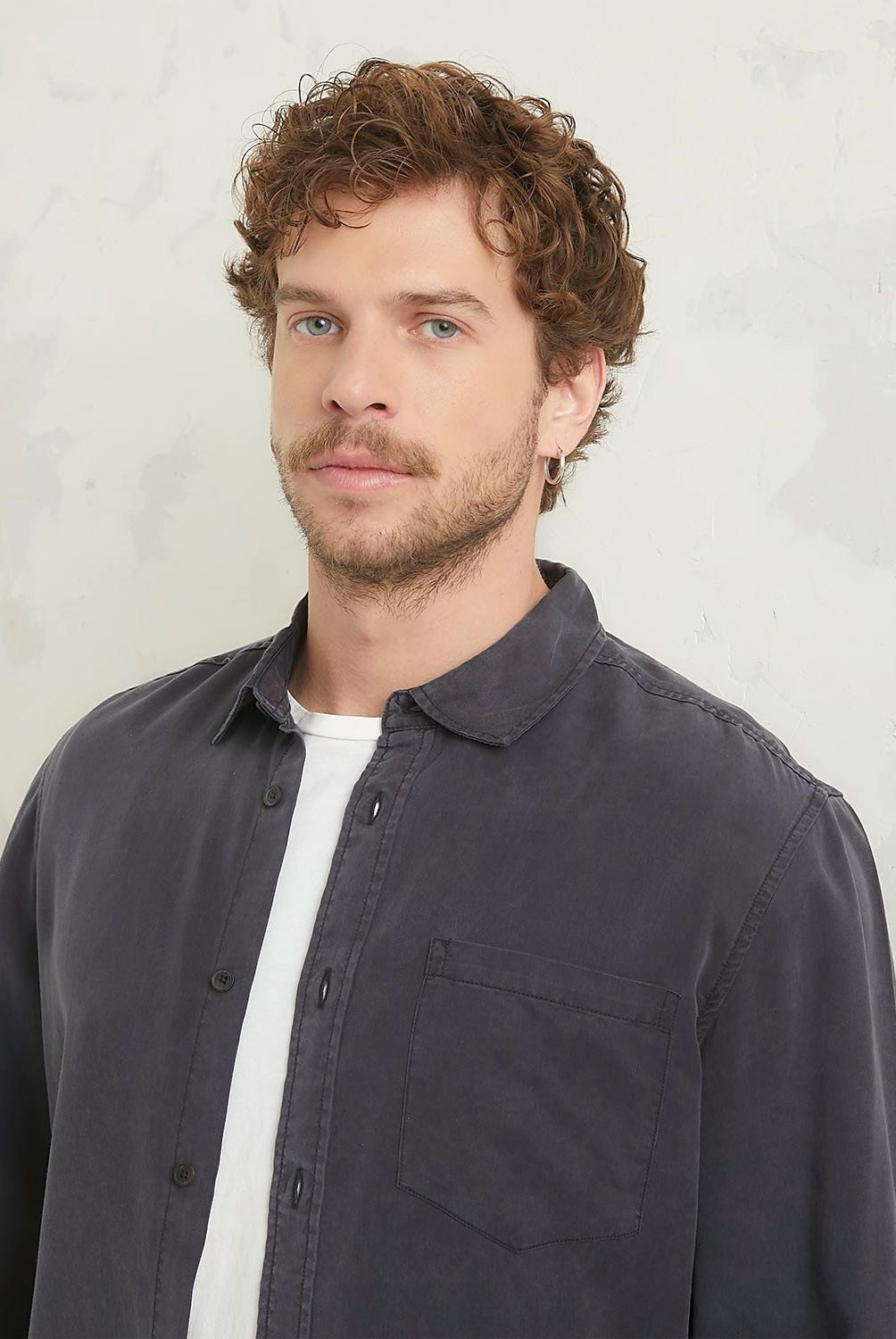 AMERICANINO - Camisa Manga Larga Regular Fit Hombre Americanino Tencel