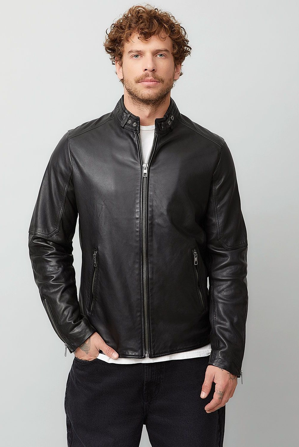 AMERICANINO - Chaqueta De Cuero Hombre Americanino