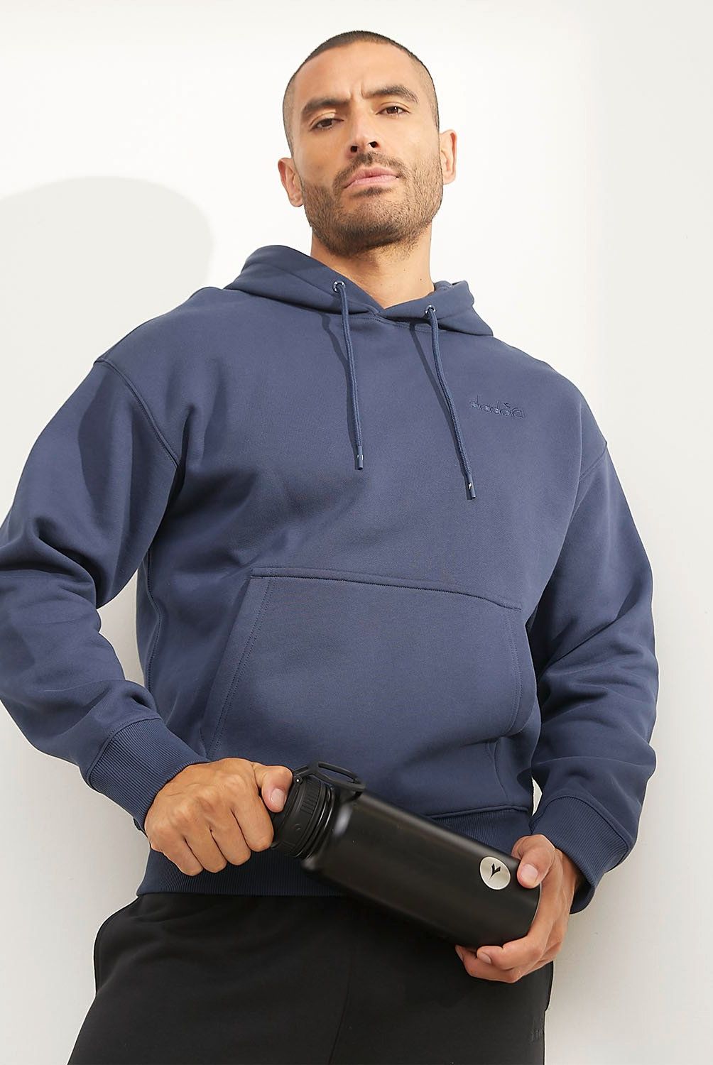DIADORA - Polerón Hoodie Deportivo Algodón Hombre Diadora