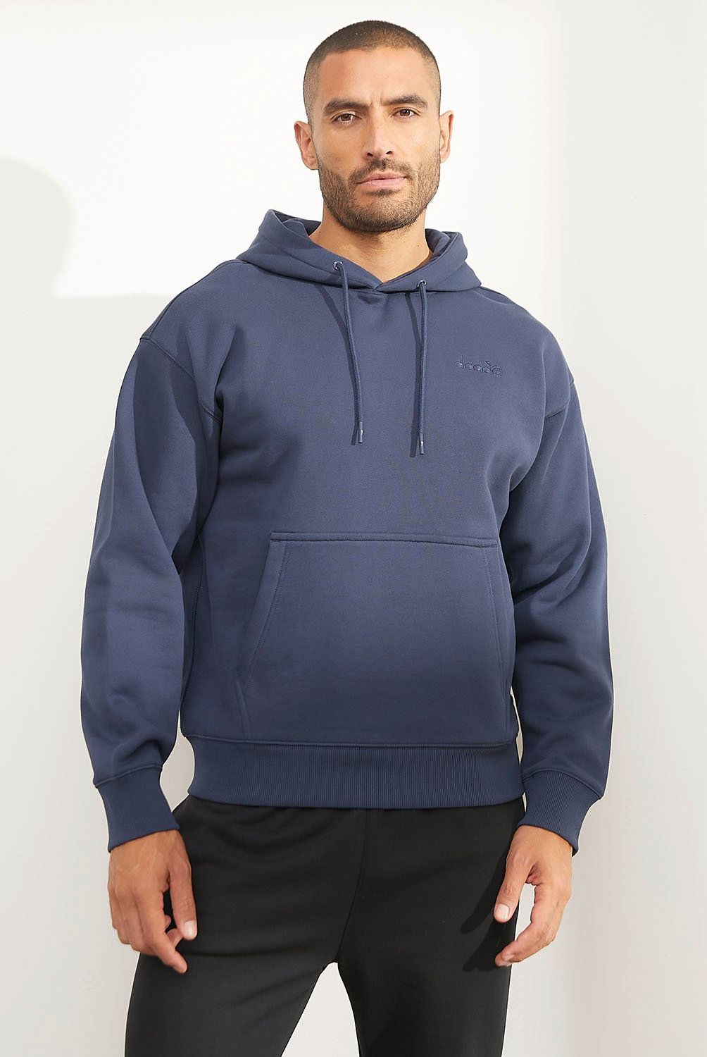 DIADORA - Polerón Hoodie Deportivo Algodón Hombre Diadora