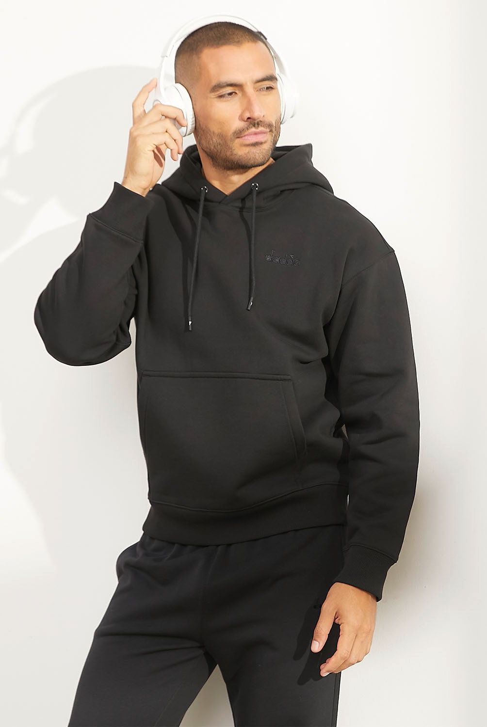 DIADORA - Polerón Hoodie Deportivo Algodón Hombre Diadora