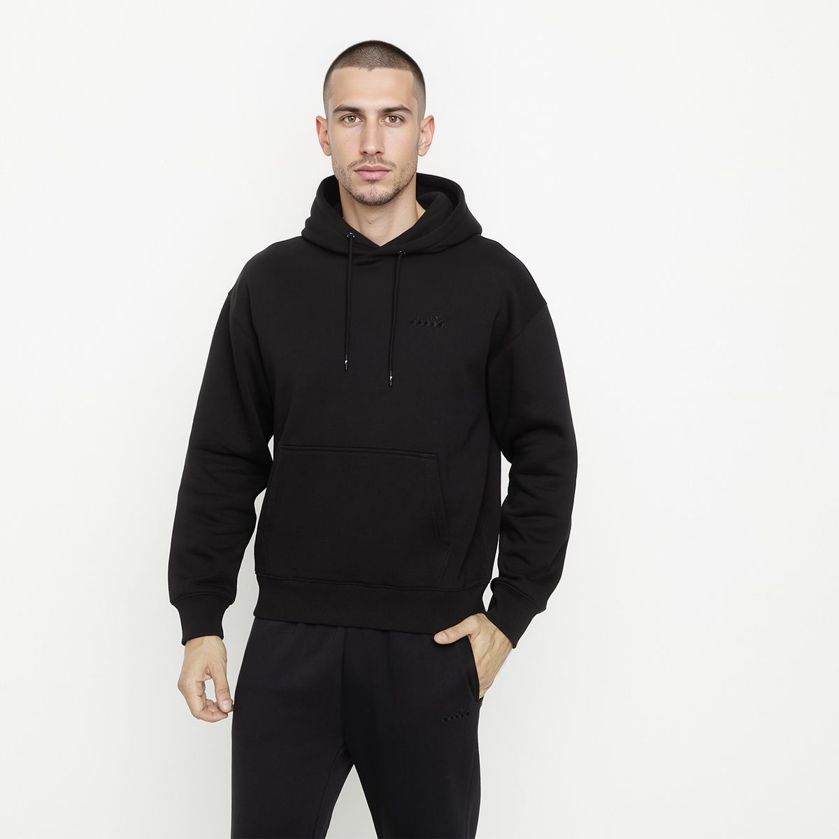 DIADORA - Polerón Hoodie Deportivo Algodón Hombre Diadora