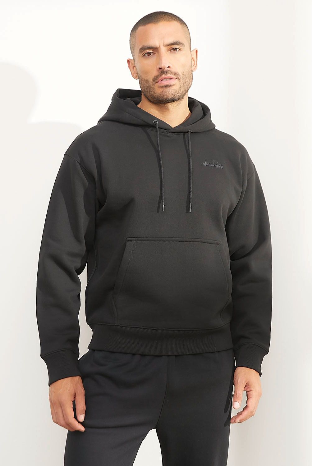 DIADORA - Polerón Hoodie Deportivo Algodón Hombre Diadora