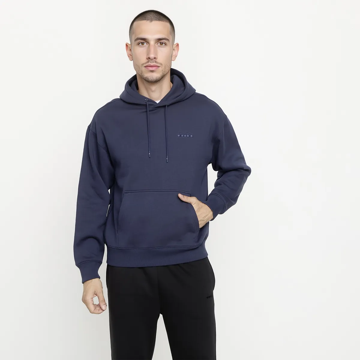 DIADORA - Polerón Hoodie Deportivo Algodón Hombre Diadora