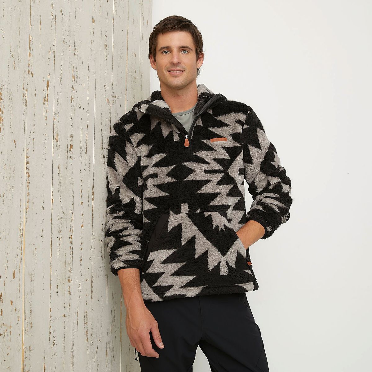 MOUNTAIN GEAR - Polerón Deportivo Hombre Mountain Gear Sherpa con Capucha