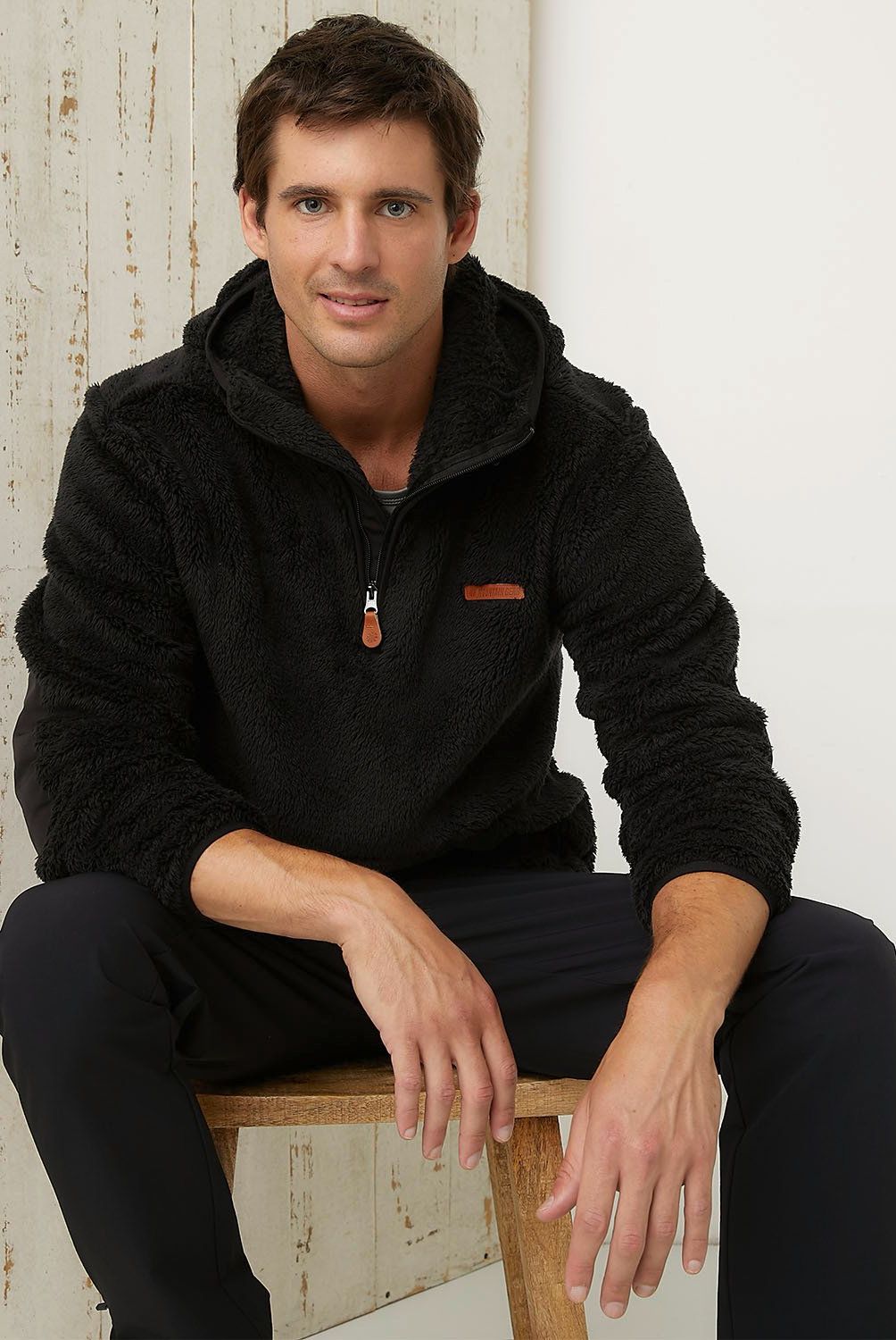 MOUNTAIN GEAR - Polerón Deportivo Hombre Mountain Gear Sherpa con Capucha