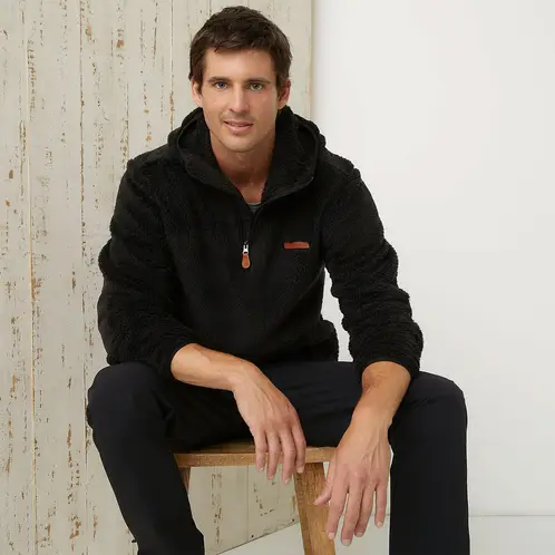 MOUNTAIN GEAR - Polerón Deportivo Hombre Sherpa con Capucha