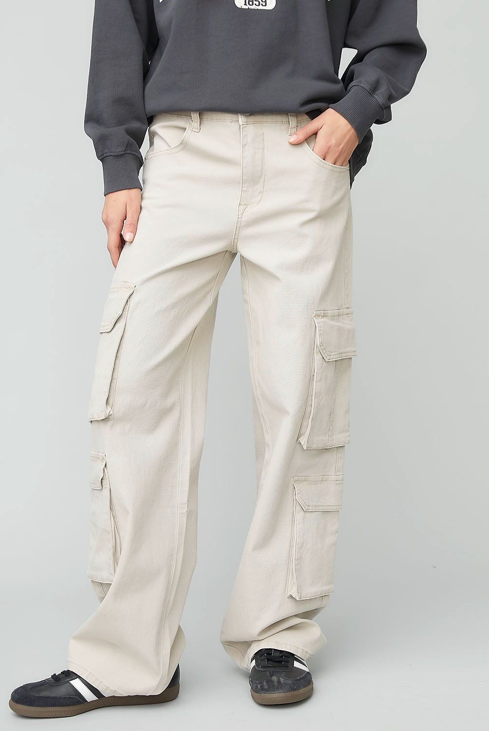 AMERICANINO - Pantalón Cargo Mujer Americanino Tiro Medio Casual