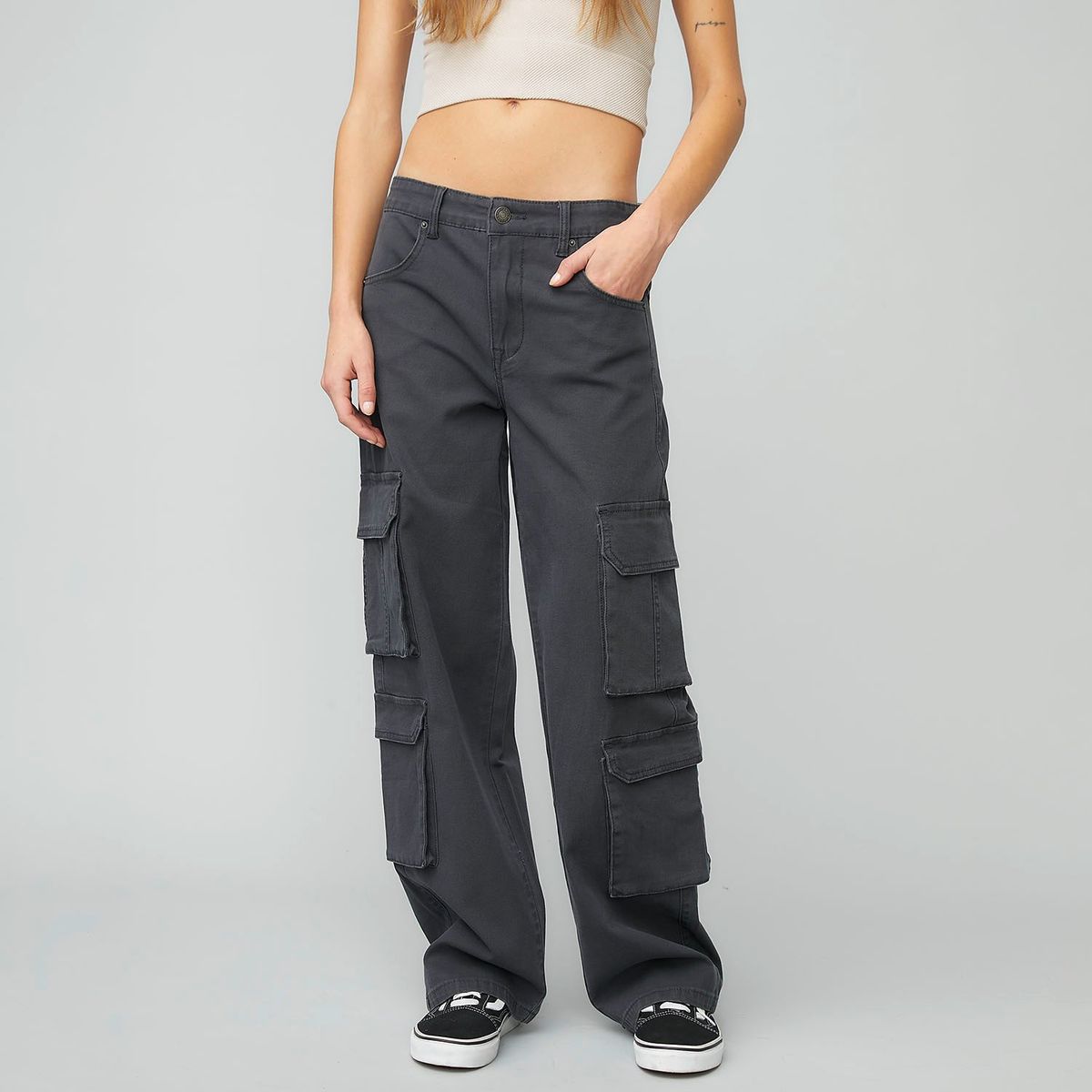 AMERICANINO - Pantalón Cargo Mujer Americanino Tiro Medio Casual